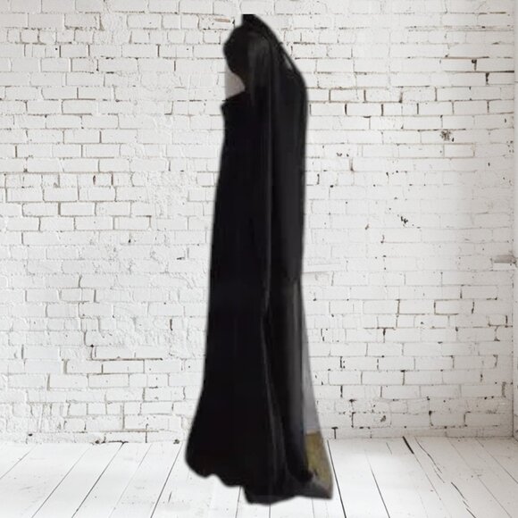 Jordan Strapless Formal & Shawl Plus SZ 18 Formal Prom Black Gown Chiffon - Picture 2 of 7